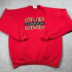 Crable Sportswear Sweatshirt Mens XL Red SMC Gaels College Plaid Graphic Pullove